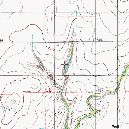 Topographic Map of Oknoname 149010 Reservoir, OK
