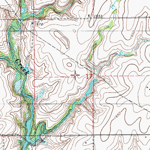 Topographic Map of Oknoname 149017 Reservoir, OK