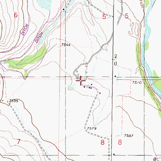 Topographic Map of Noonan Ranch, CO