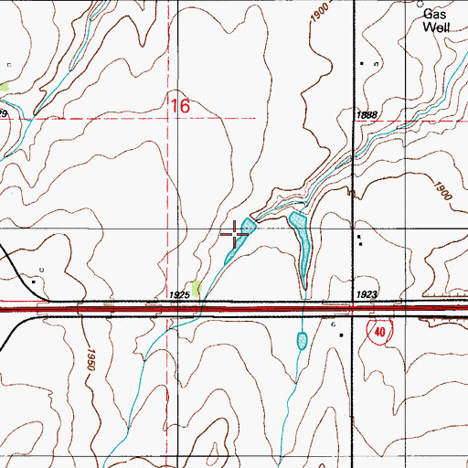 Topographic Map of Oknoname 149021 Reservoir, OK