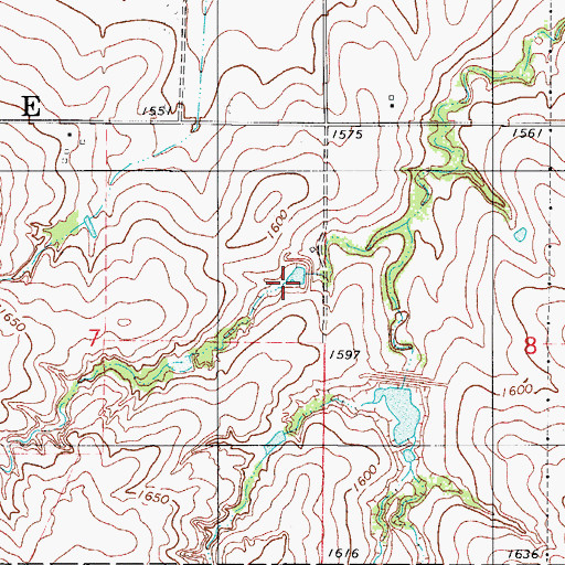 Topographic Map of Oknoname 149024 Dam, OK