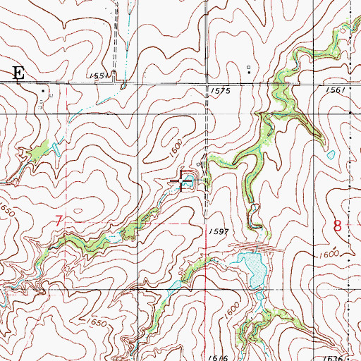 Topographic Map of Oknoname 149024 Reservoir, OK