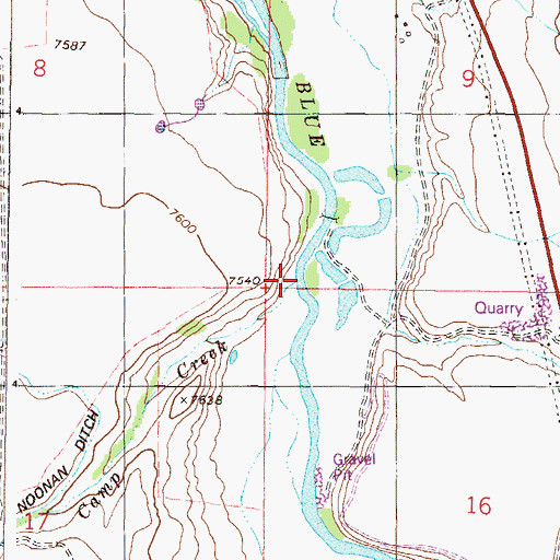 Topographic Map of Camp Creek, CO