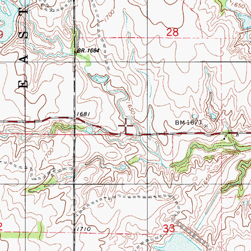 Topographic Map of Oknoname 149025 Reservoir, OK