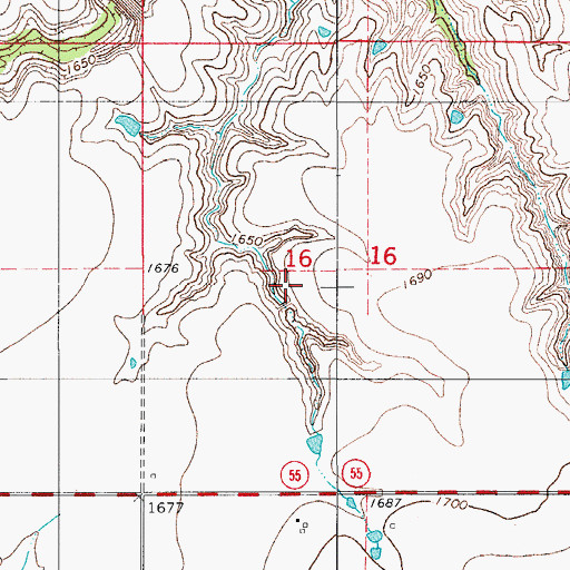 Topographic Map of Oknoname 149026 Dam, OK