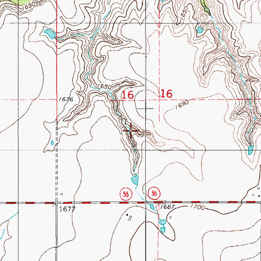 Topographic Map of Oknoname 149026 Reservoir, OK