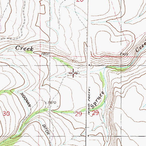 Topographic Map of North Spruce Creek, CO