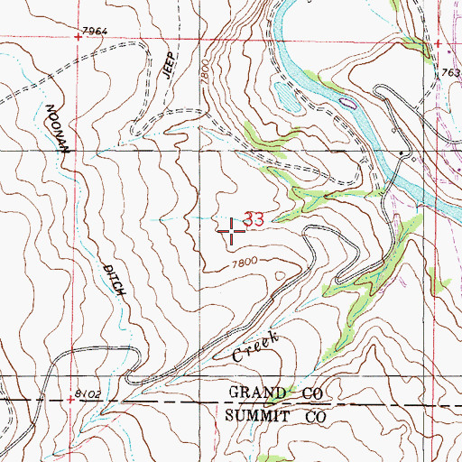 Topographic Map of Hillcrest School, CO