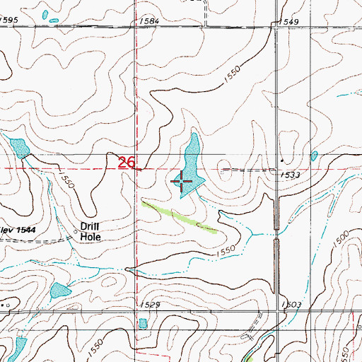 Topographic Map of Oknoname 149038 Reservoir, OK