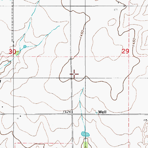 Topographic Map of Oknoname 149039 Dam, OK