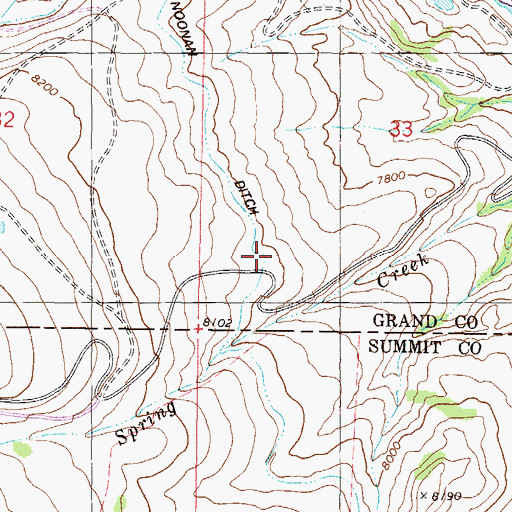 Topographic Map of Noonan Ditch, CO