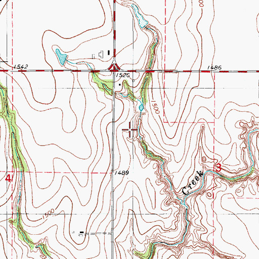 Topographic Map of Oknoname 149040 Dam, OK