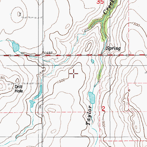 Topographic Map of Oknoname 149041 Reservoir, OK