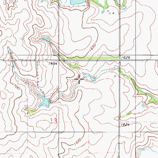 Topographic Map of Oknoname 149042 Dam, OK