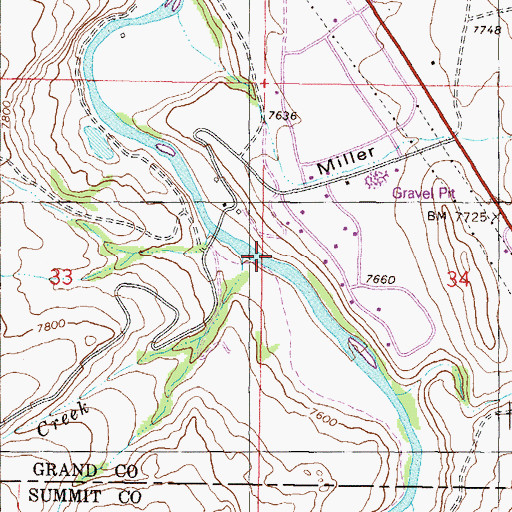 Topographic Map of Spring Creek, CO