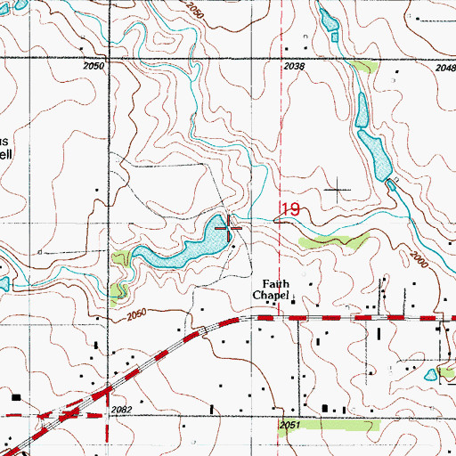 Topographic Map of Howard Dam, OK