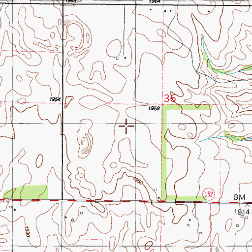 Topographic Map of W D Lakey 5 Dam, OK