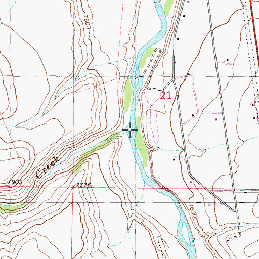 Topographic Map of Spruce Creek, CO