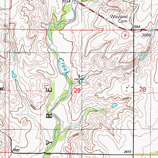 Topographic Map of McLaury Number 2 Reservoir, OK