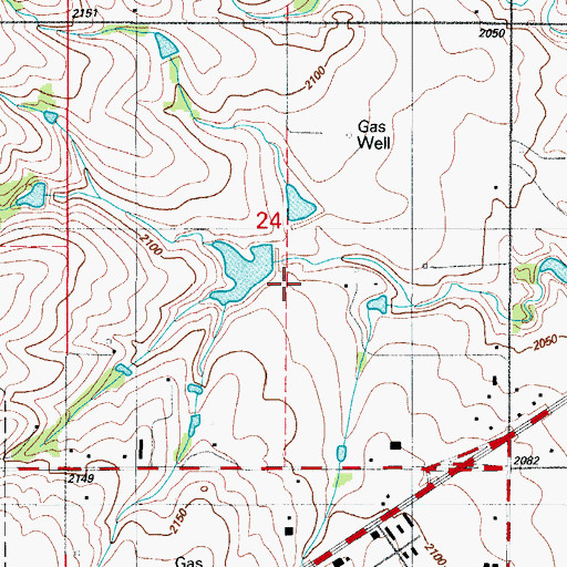 Topographic Map of Fuchs S Reservoir, OK