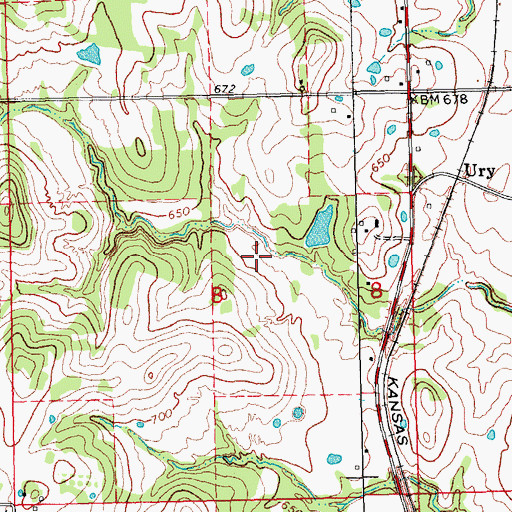 Topographic Map of Oknoname 013008 Reservoir, OK