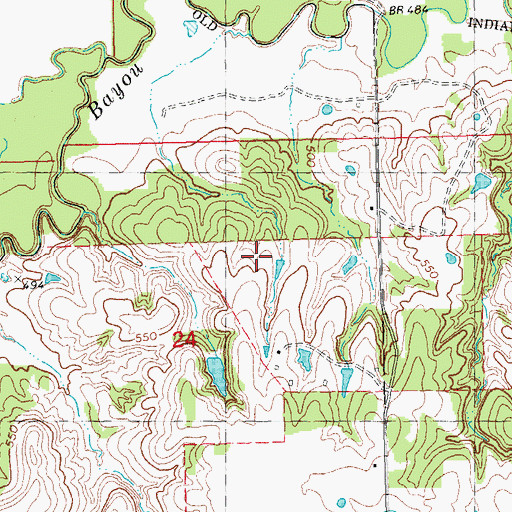 Topographic Map of Oknoname 013010 Dam, OK