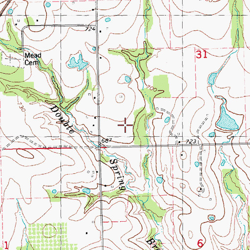 Topographic Map of Oknoname 013012 Dam, OK