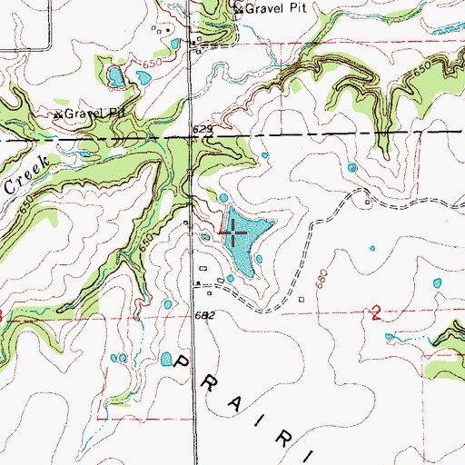 Topographic Map of Oknoname 013016 Dam, OK