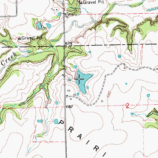 Topographic Map of Oknoname 013016 Reservoir, OK