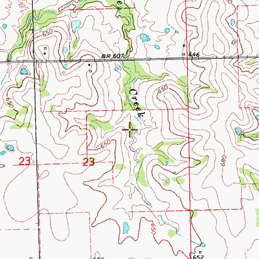 Topographic Map of Oknoname 013017 Dam, OK