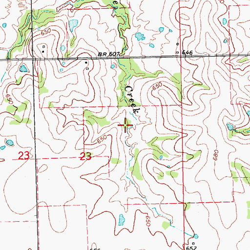 Topographic Map of Oknoname 013017 Reservoir, OK
