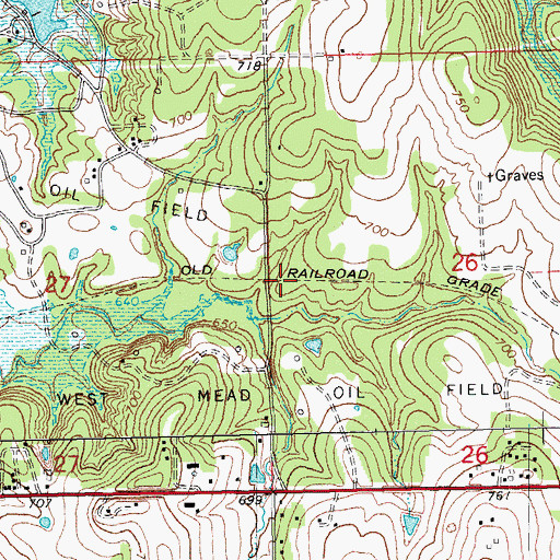 Topographic Map of Oknoname 013018 Reservoir, OK