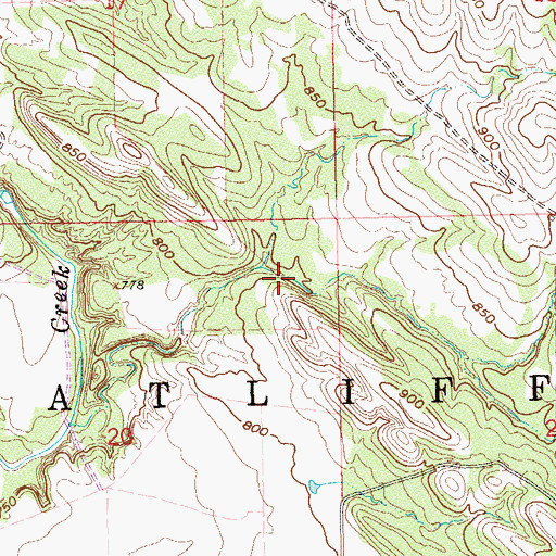 Topographic Map of Oknoname 069002 Reservoir, OK