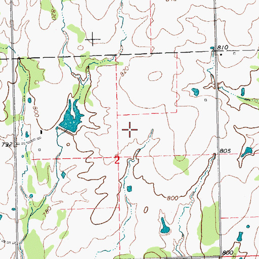 Topographic Map of Oknoname 069004 Reservoir, OK