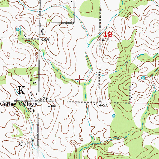 Topographic Map of Oknoname 089001 Reservoir, OK