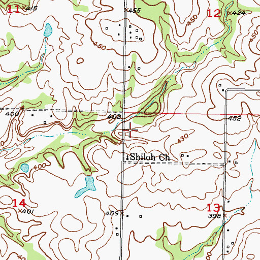 Topographic Map of Oknoname 089003 Reservoir, OK
