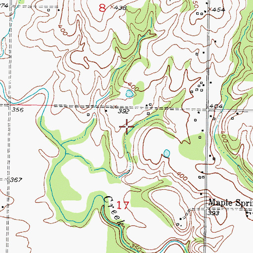 Topographic Map of Oknoname 089004 Dam, OK