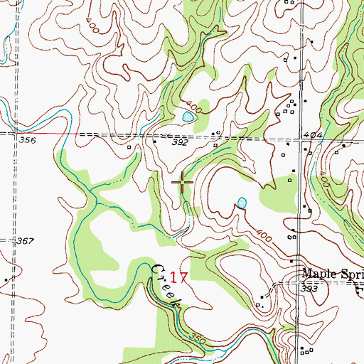 Topographic Map of Oknoname 089004 Reservoir, OK