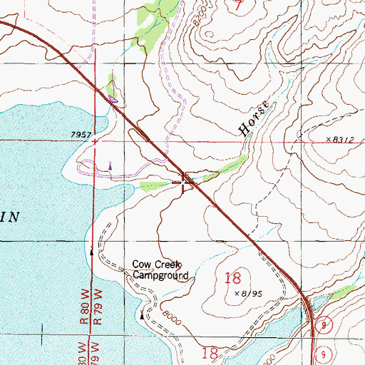 Topographic Map of Horse Creek, CO