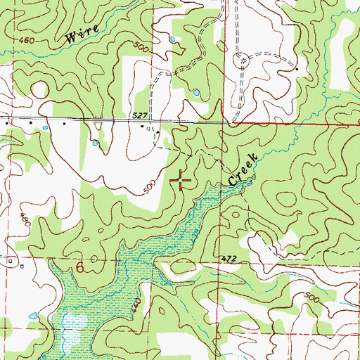 Topographic Map of Oknoname 023004 Dam, OK