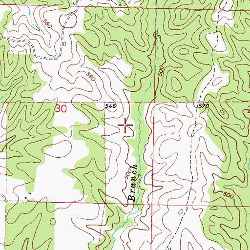 Topographic Map of Oknoname 023005 Reservoir, OK