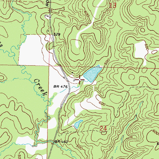 Topographic Map of Oknoname 023006 Dam, OK
