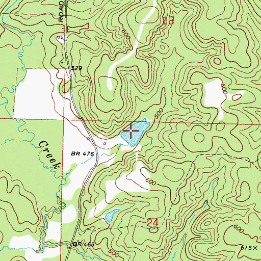 Topographic Map of Oknoname 023006 Reservoir, OK