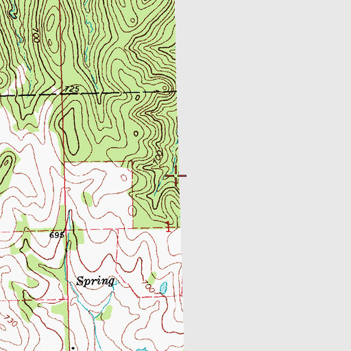 Topographic Map of Oknoname 023008 Dam, OK