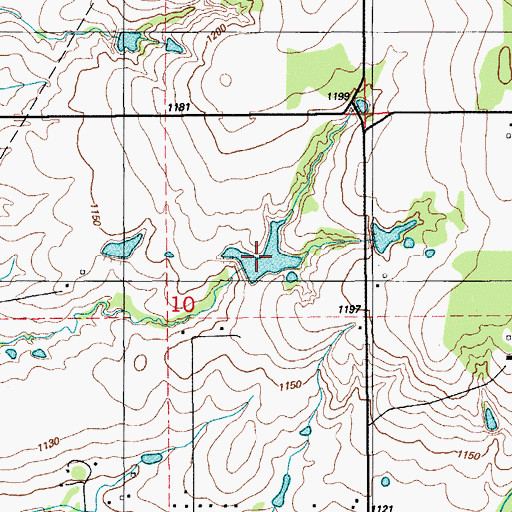 Topographic Map of Oknonzme 137006 Reservoir, OK