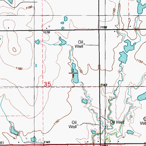 Topographic Map of Oknoname 137008 Reservoir, OK