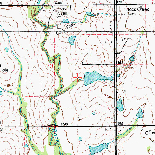 Topographic Map of Oknoname 137009 Dam, OK
