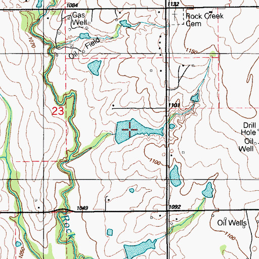 Topographic Map of Oknoname 137009 Reservoir, OK