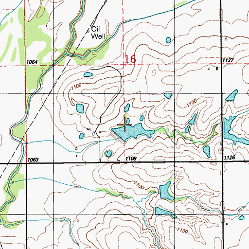 Topographic Map of Oknoname 137010 Dam, OK