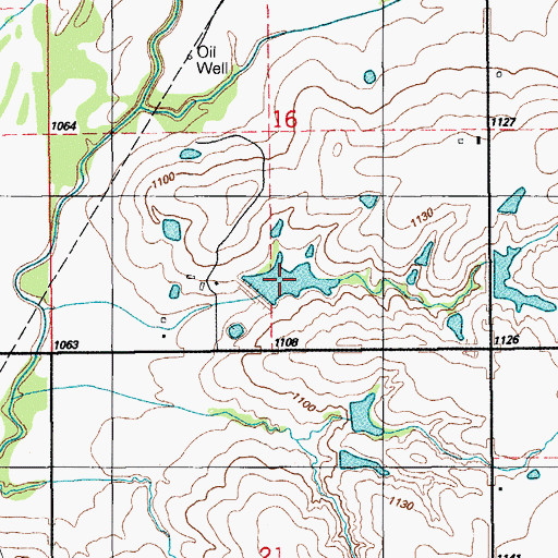 Topographic Map of Oknoname 137010 Reservoir, OK